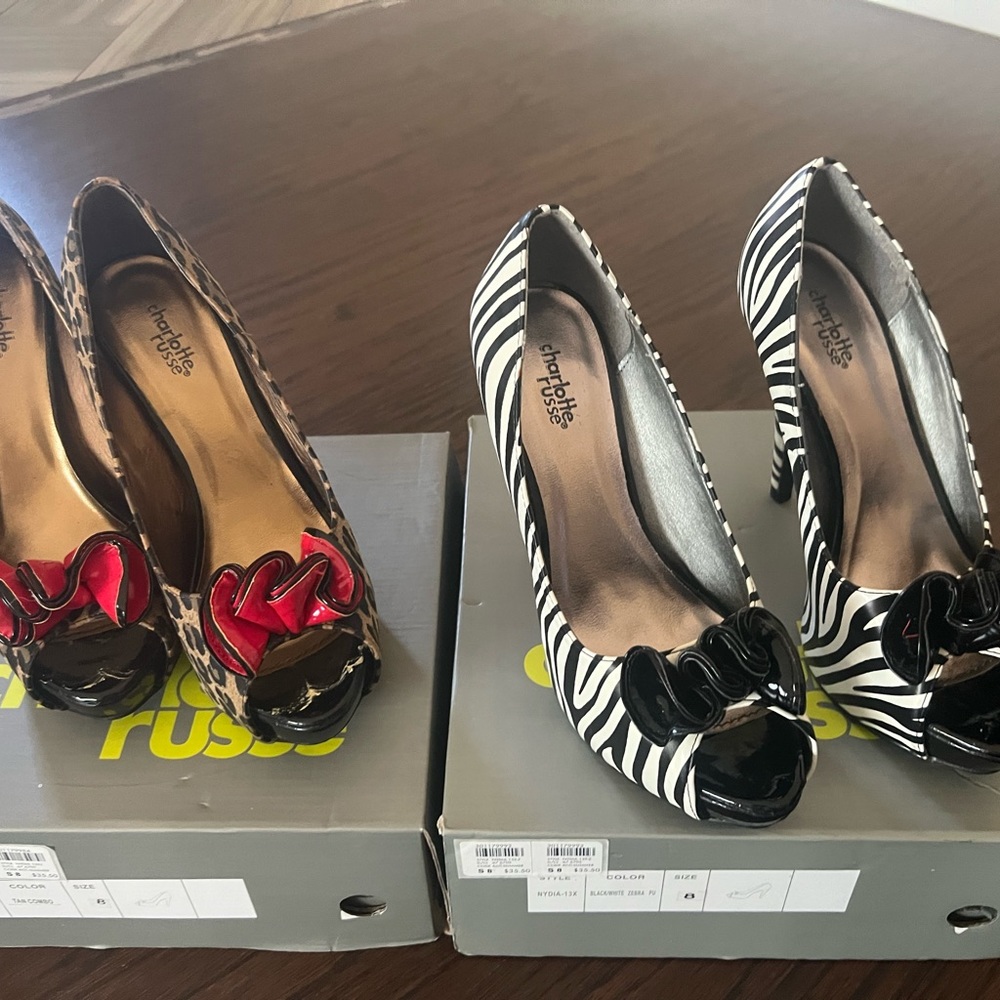 2 pair animal print heels - Picture 8 of 8